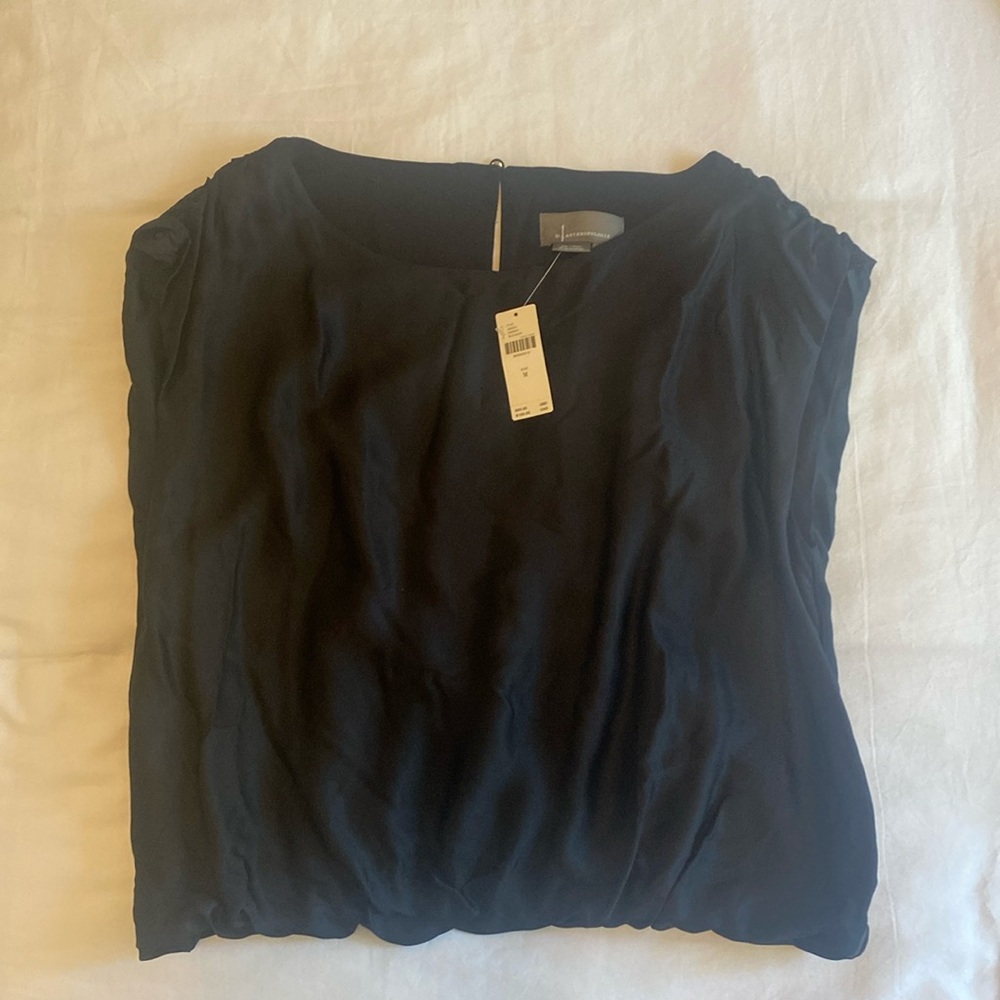 Anthropologie black s/s top